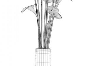 flovers and vase Modelo 3D