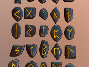 runes full futhark 3D Model