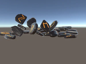 runes full futhark 3D Model