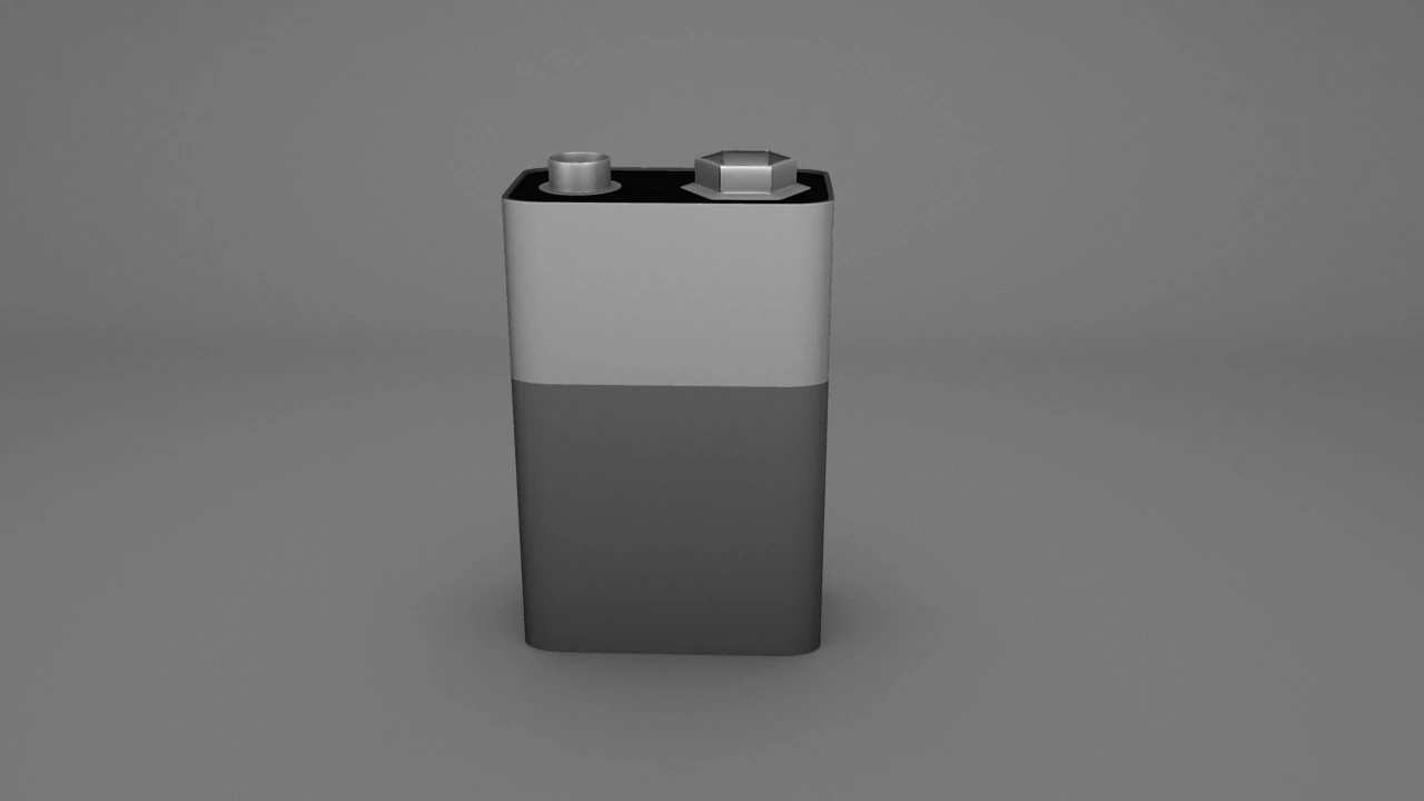 nine-volt battery 3D Model .c4d .max .obj .3ds .fbx .stl .blend 