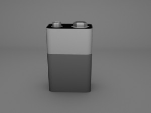 nine-volt battery 3D Model