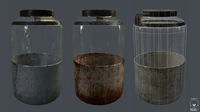 rusted and stained jar 3D Model .c4d .max .obj .3ds .fbx .stl .blend 