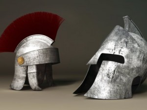 roman and spartan helmets 3D Model
