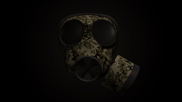 gas mask 3D Model .c4d .max .obj .3ds .fbx .stl .blend 