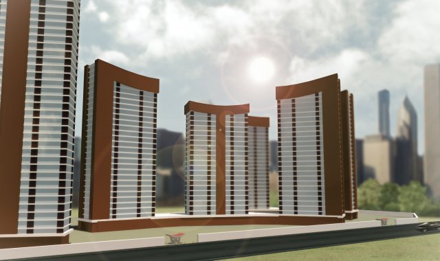 exterior building Modello 3D .c4d .max .obj .3ds .fbx .stl .blend 