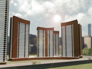 exterior building 3D मॉडल