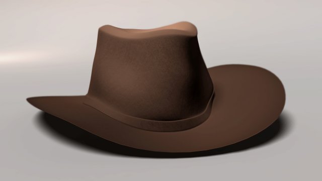 western hat 3D Модель .c4d .max .obj .3ds .fbx .stl .blend