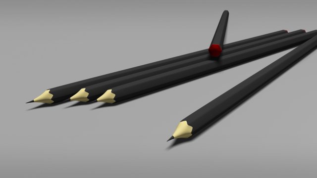 pencil 3D 模型 .c4d .max .obj .3ds .fbx .stl .blend 