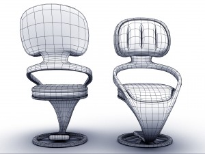 chair pack Modello 3D