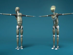 공상 과학 여성 로봇 머리 3D 모델