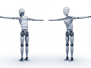 공상 과학 여성 로봇 머리 3D 모델