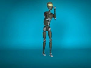 공상 과학 여성 로봇 머리 3D 모델