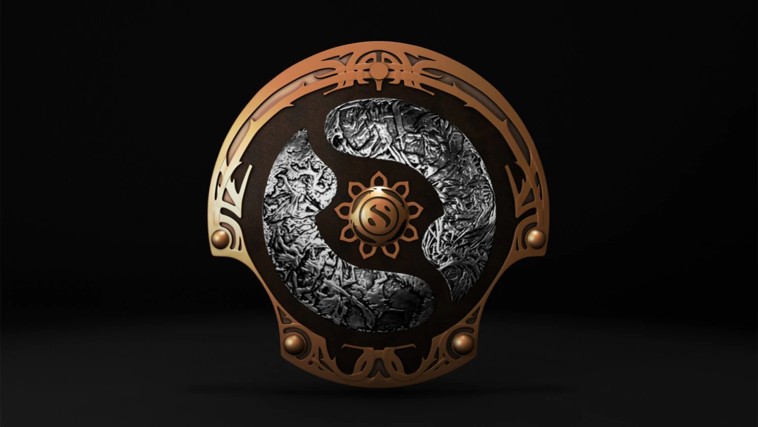 dota 2 championship shield 3D Model .c4d .max .obj .3ds .fbx .stl .blend