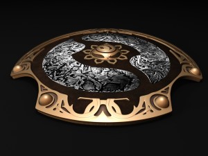 dota 2 championship shield Modelo 3D