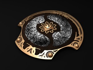 dota 2 championship shield Modelo 3D