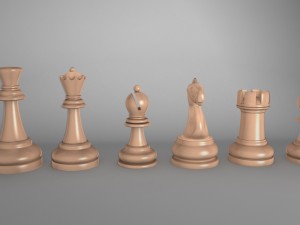 chess pieces 3D Model