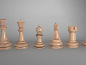 शतरंज के टुकड़े 3D मॉडल