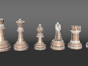 chess pieces 3D Model