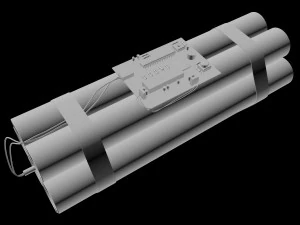 dynamite with an electronic dial 3D Model