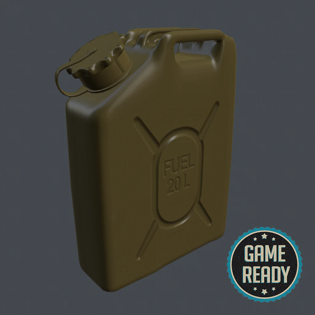 military fuel can 20l-5gal 3D Model .c4d .max .obj .3ds .fbx .stl .blend 
