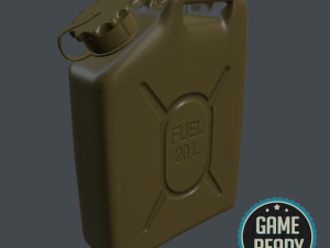 military fuel can 20l-5gal 3D Model