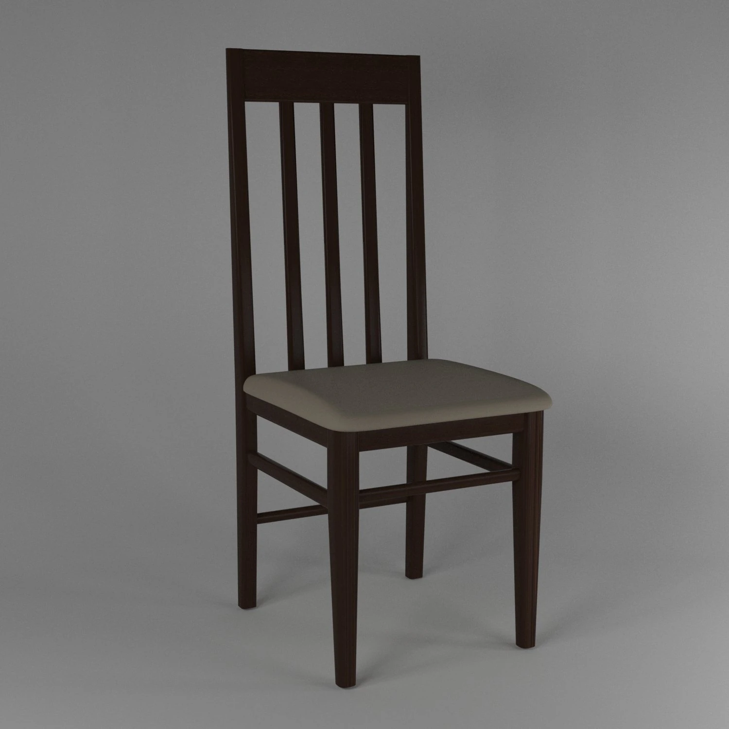 wooden chair 3D Model .c4d .max .obj .3ds .fbx .stl .blend 