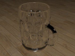 glass beer mug unique 3D 모델