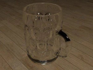 glass beer mug unique 3D Model