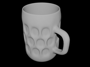 glass beer mug unique 3D 모델