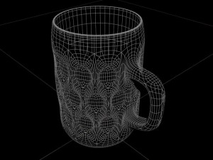 glass beer mug unique 3D 모델