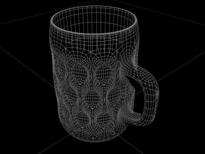 glass beer mug unique 3D Model