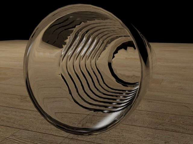 glass water cup with wave design 3D Model .c4d .max .obj .3ds .fbx .stl .blend 