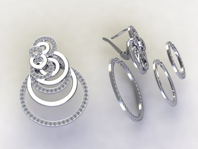 earringdegrisogono 3D Model .c4d .max .obj .3ds .fbx .stl .blend 