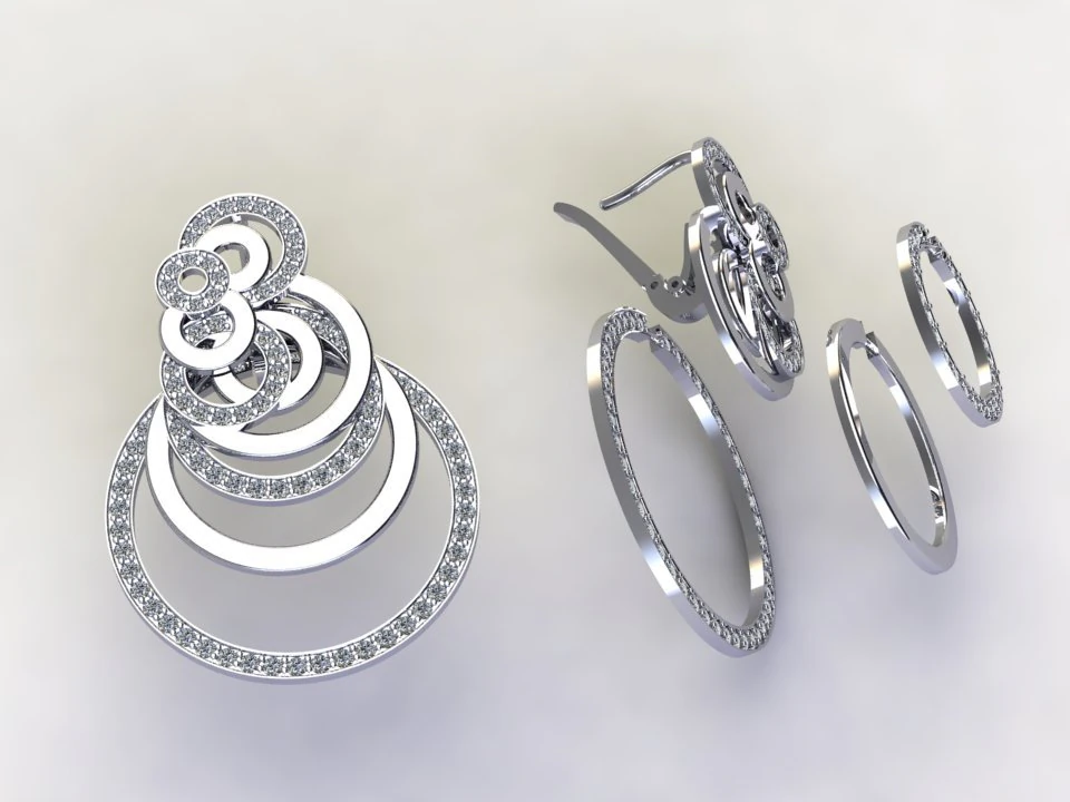earringdegrisogono 3D Model .c4d .max .obj .3ds .fbx .stl .blend 
