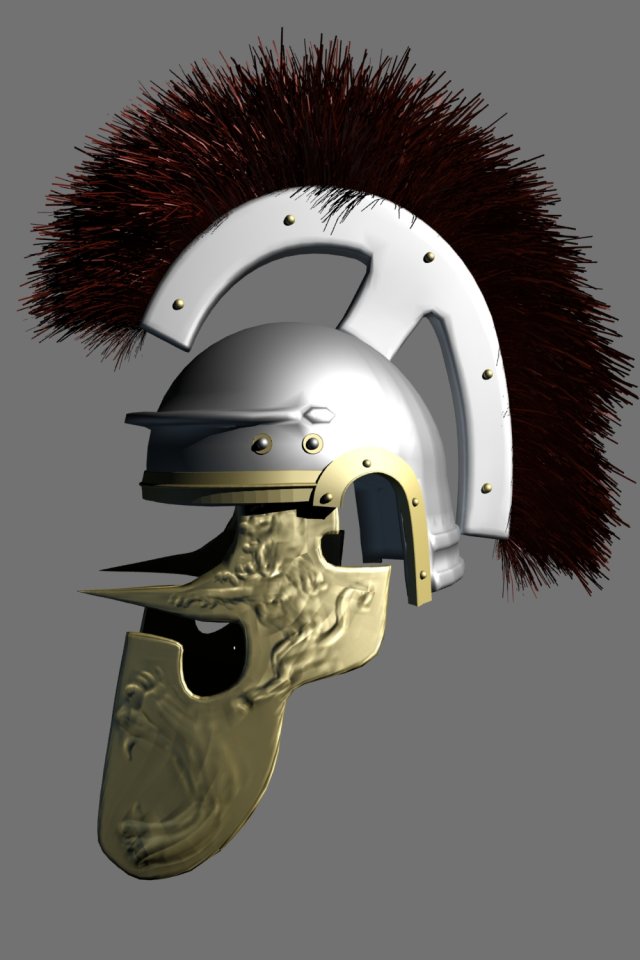 roman helmet Model 3D .c4d .max .obj .3ds .fbx .stl .blend 