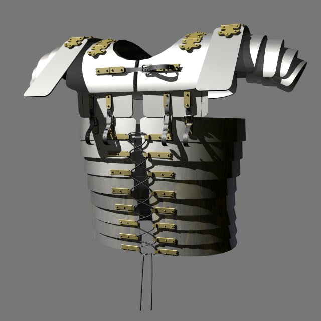 roman segmentata lorica chest armor 3D Model .c4d .max .obj .3ds .fbx .stl .blend 