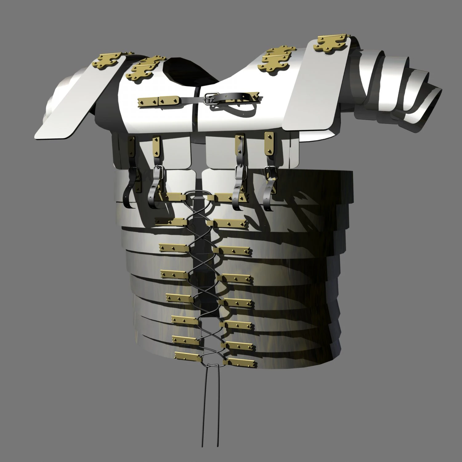 roman segmentata lorica chest armor 3D Model .c4d .max .obj .3ds .fbx .stl .blend 