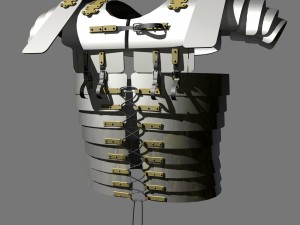 roman segmentata lorica chest armor 3D Model