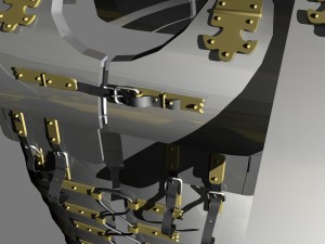 roman segmentata lorica chest armor 3D Model