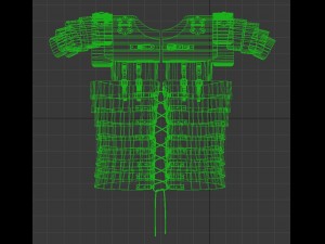 roman segmentata lorica chest armor 3D Model