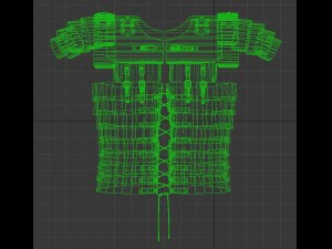 roman segmentata lorica chest armor 3D Model