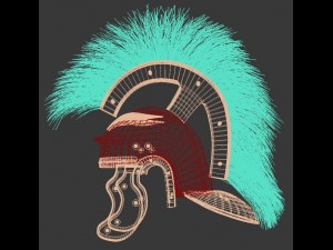 imperial roman centurion guard helmet Modello 3D