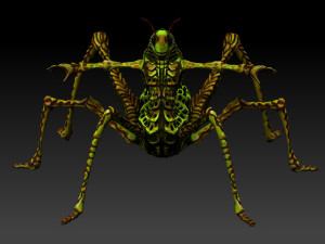 grasshopper alien 2k rigged 3Dモデル