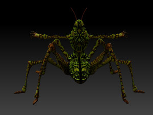 grasshopper alien 2k rigged 3Dモデル