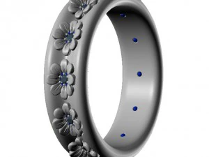 flower ring 3D Print Model