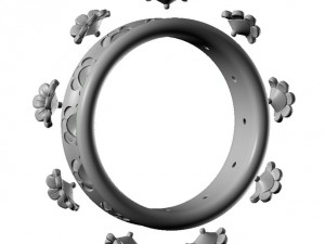 flower ring Model do druku 3D