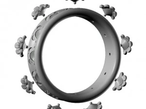 flower ring 3D Print Model