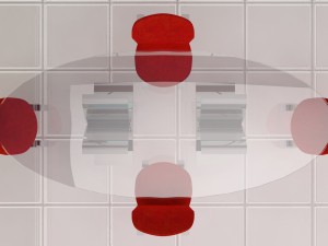 contemporary dining room set 3D 模型