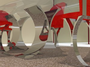 contemporary dining room set 3D 模型