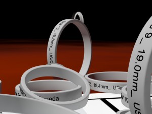 22 measure rings for jewellers 3D Принт Модель